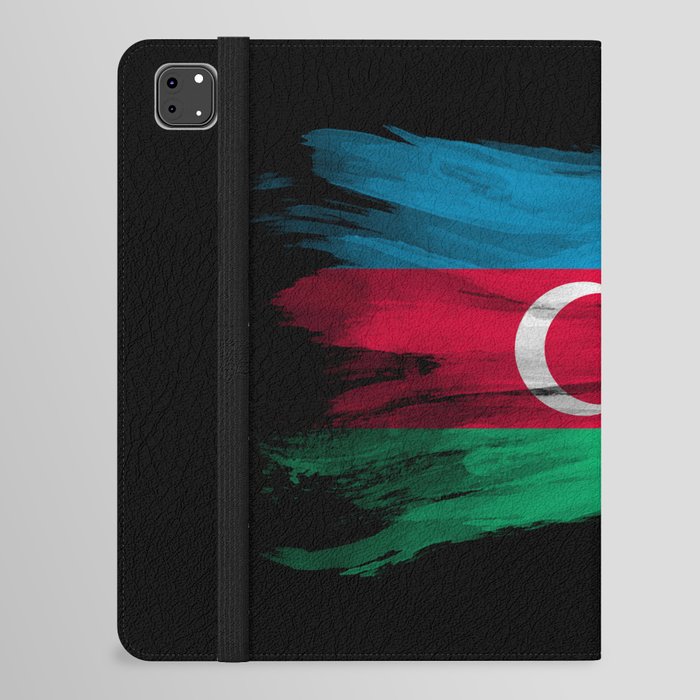 Azerbaijan flag brush stroke, national flag iPad Folio Case