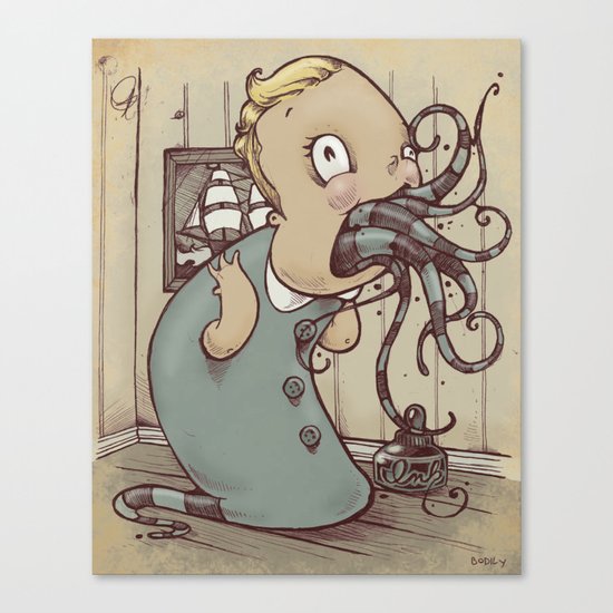 The Monitor and the Merimack Canvas Print