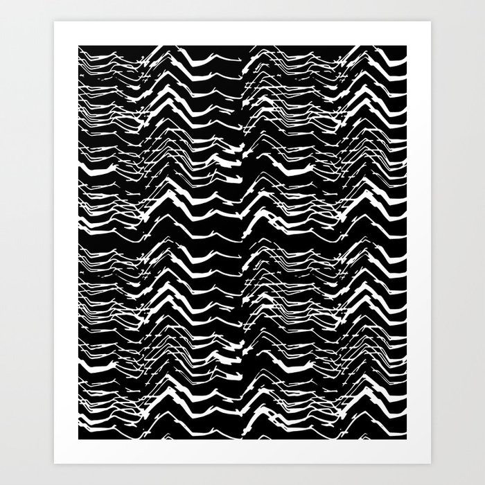 Dark Glitch Abstract Pattern Art Print By Danflcreativo