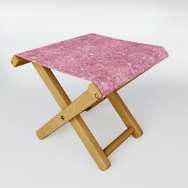 Luxury Pink Sparkly Sequin Pattern Folding Stool