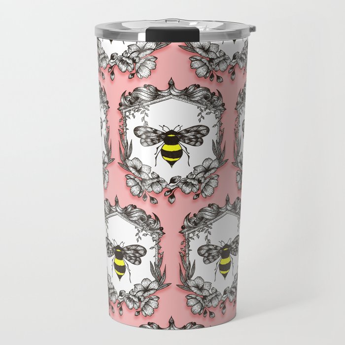Be the Queen Bee! - Ornamental Line Art Travel Mug