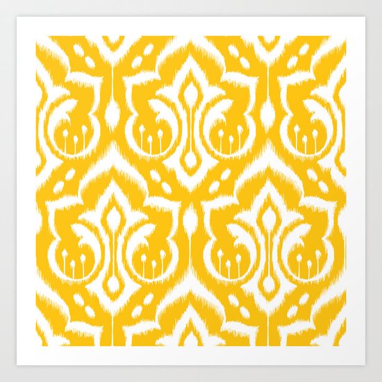 Ikat Damask Art Print