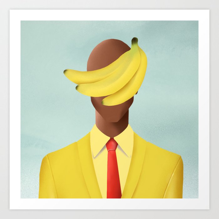 BananaTV x Magritte Art Print