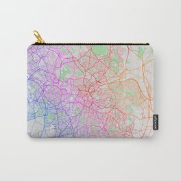 Birmingham City Map of England - Colorful Carry-All Pouch