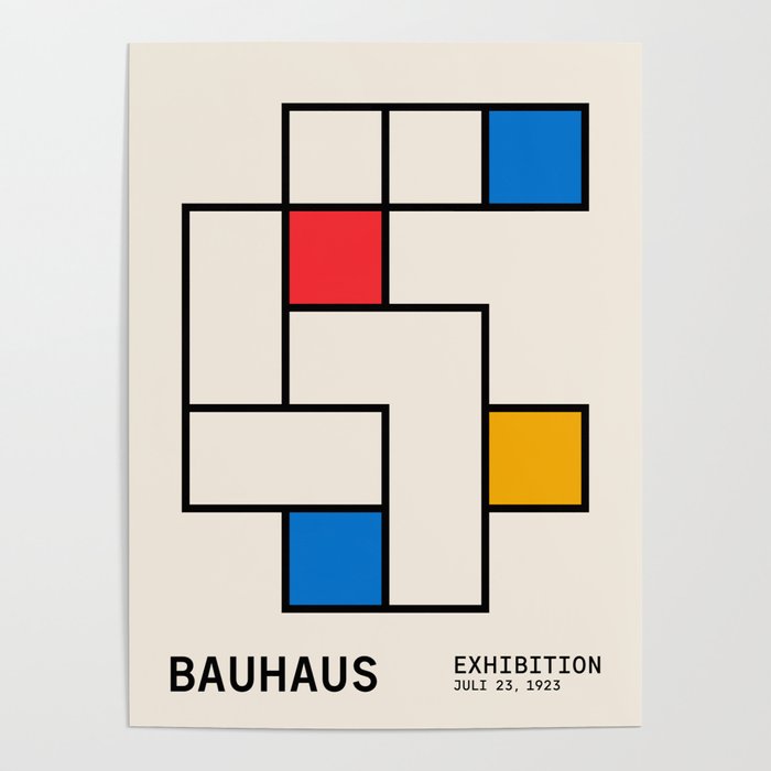 Bauhaus Blocks Poster
