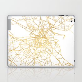 DUBLIN IRELAND CITY STREET MAP ART Laptop Skin