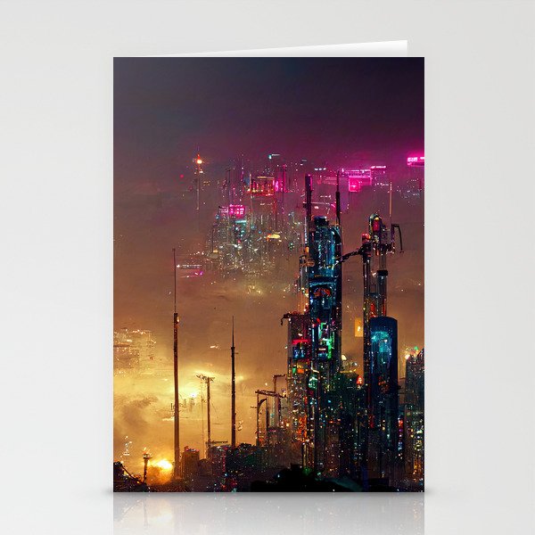 Postcards from the Future - Nameless Metropolis Stationery Cards