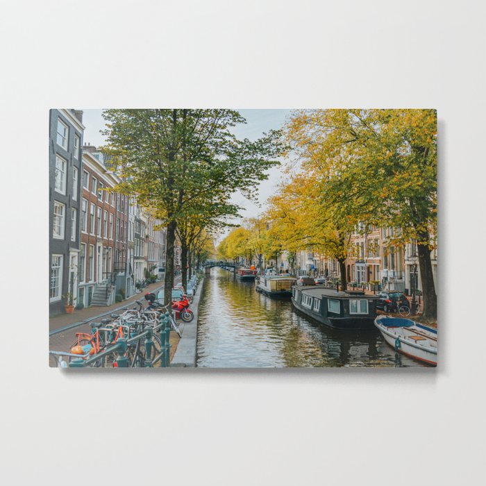 Canal Amsterdam Netherlands Metal Print
