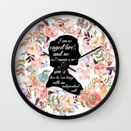 Jane Eyre Quote Wall Clock