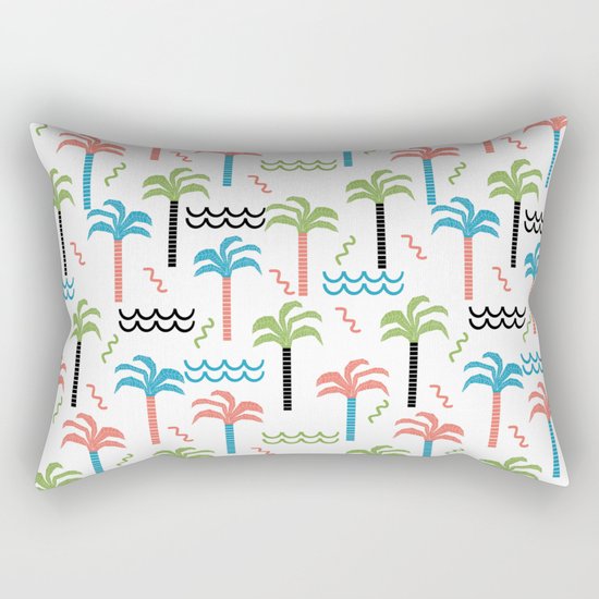 summer tropical shapes modern minimal abstract pattern trendy gifts Rectangular Pillow
