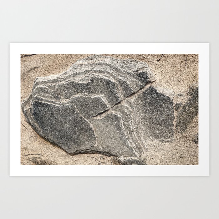 Minimalist Sand and Stone #1 Art Print