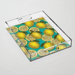 Yellow Lemons Acrylic Tray