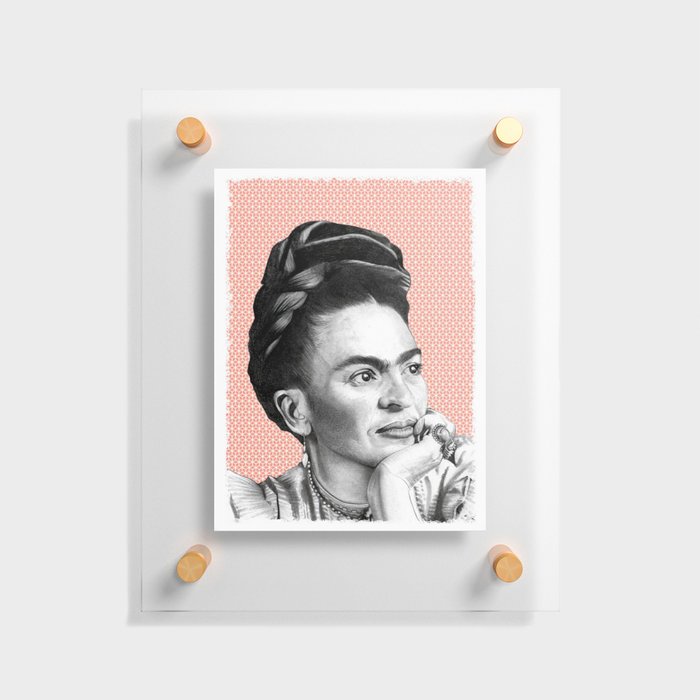 Frida Bright Print Feminist Icon Wall Art Frida Kahlo Self Portrait Bohemian Gallery Floating Acrylic Print