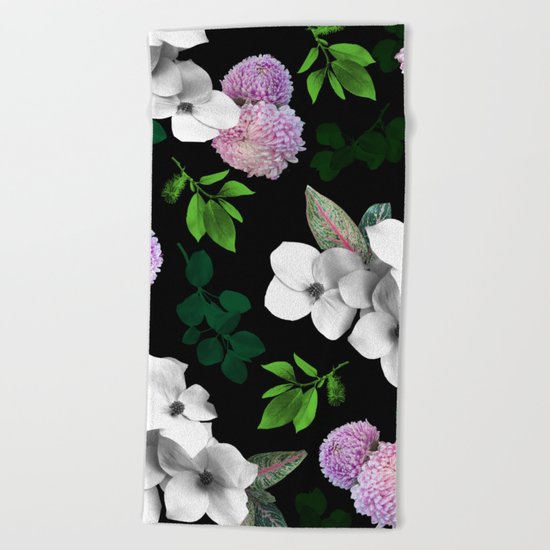Night bloom Beach Towel