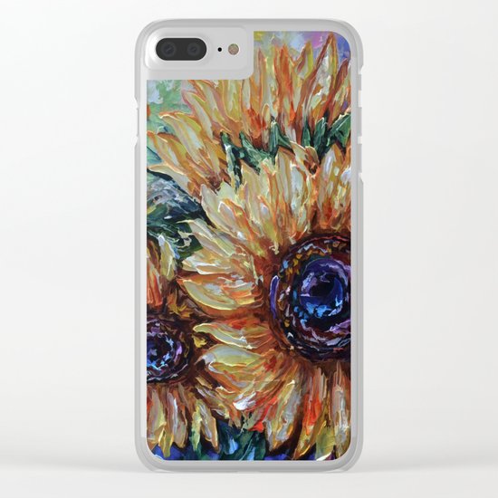 Ah, Sunflower by Lena Owens Clear iPhone Case