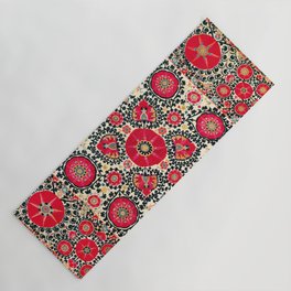 Shakhrisyabz Suzani Uzbek Embroidery Print Yoga Mat