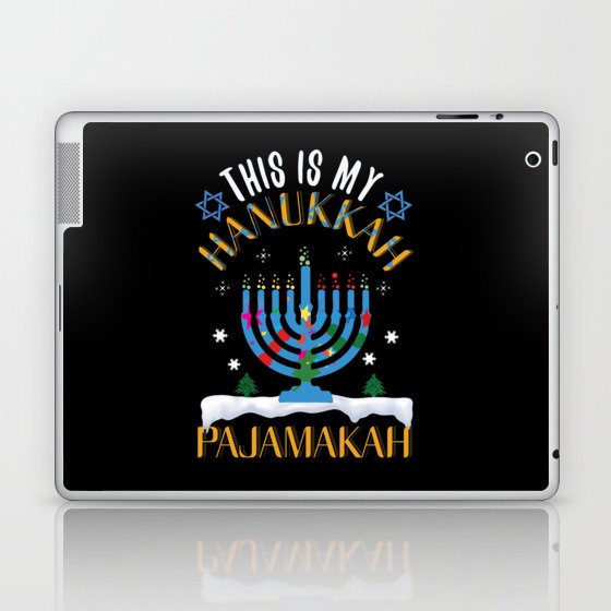 Christmas This My Hanukkah Pajamakah Menorah 2021 Laptop & iPad Skin