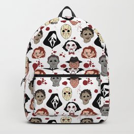 Horror Villains Pattern Backpack | Horrormovies, Villains, Horrorvillains, Classichorror, Spooky, Pop Art, Scary, Movievillains, Graphicdesign, Digital 