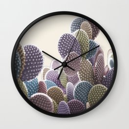 Pastel Cactus: Surreal photo in muted confetti colors Wall Clock | Cactuses, Mutedcolors, Surreal, Cactus, Stylized, Retouchedphoto, Photograph, Houseplants, Abstract, Pastelcactus 