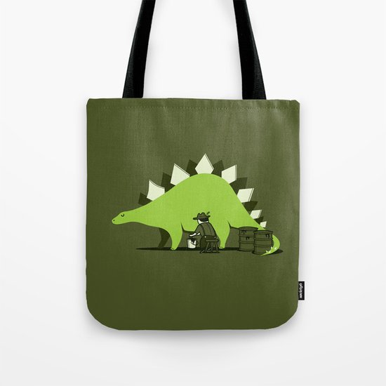 Crude oil comes from dinosaurs Tote Bag