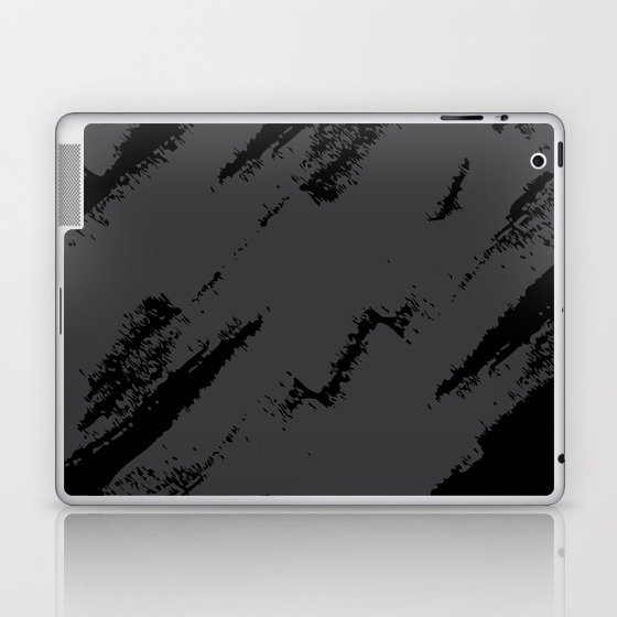 Abstract Charcoal Art Black Gray Grey Laptop & iPad Skin