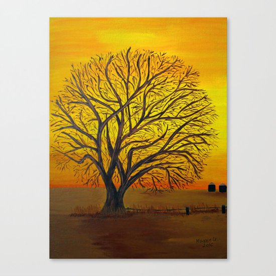 Rural sunset Canvas Print