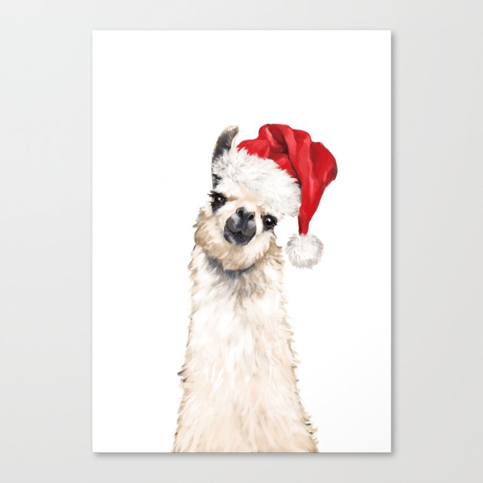 Christmas Llama Canvas Print By Bignosework Society6