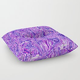 Funky purple liquid shapes Floor Pillow