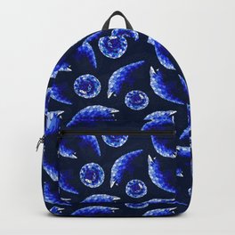 Pangolin Mosaic on Navy Blue Backpack