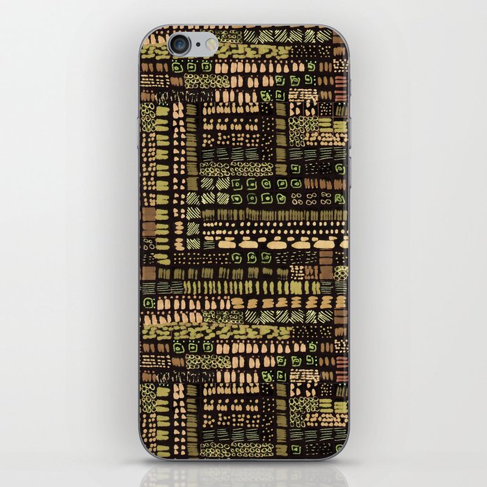 khaki green ink marks hand-drawn collection iPhone Skin