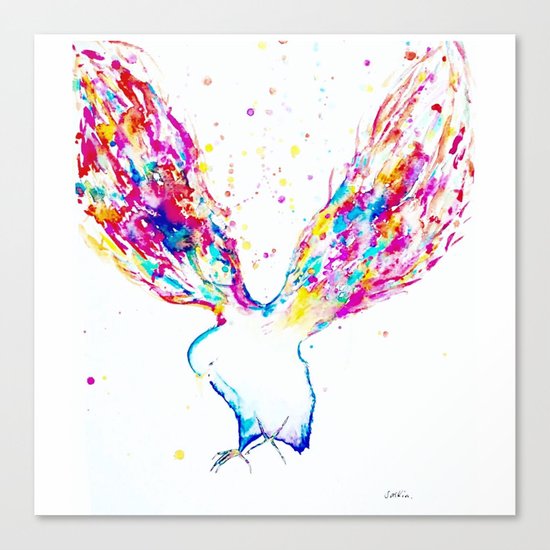 Rainbow Wings Canvas Print