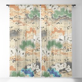 Kacho-ga Landscape Sheer Curtain