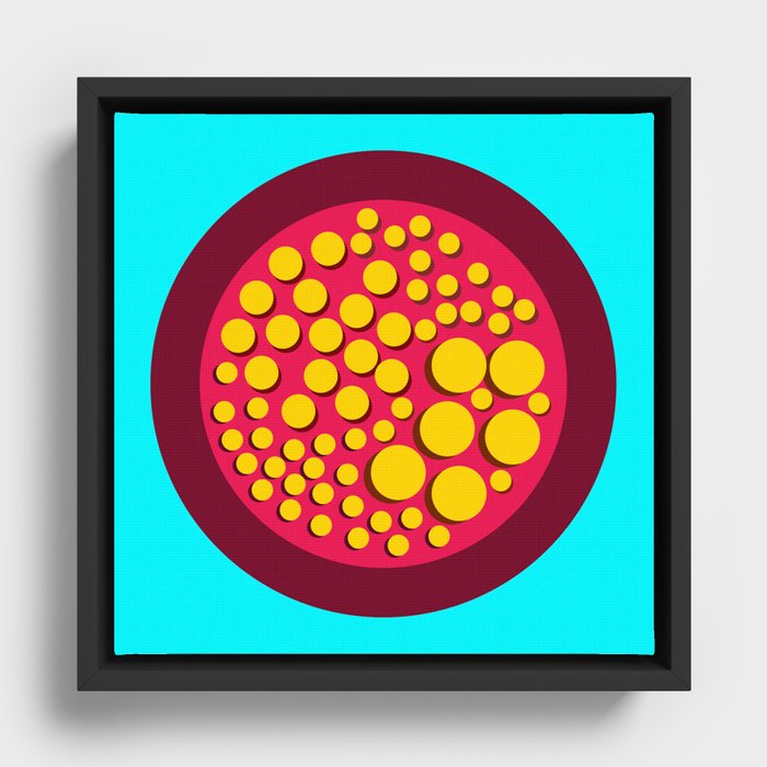 Push Buttons Framed Canvas