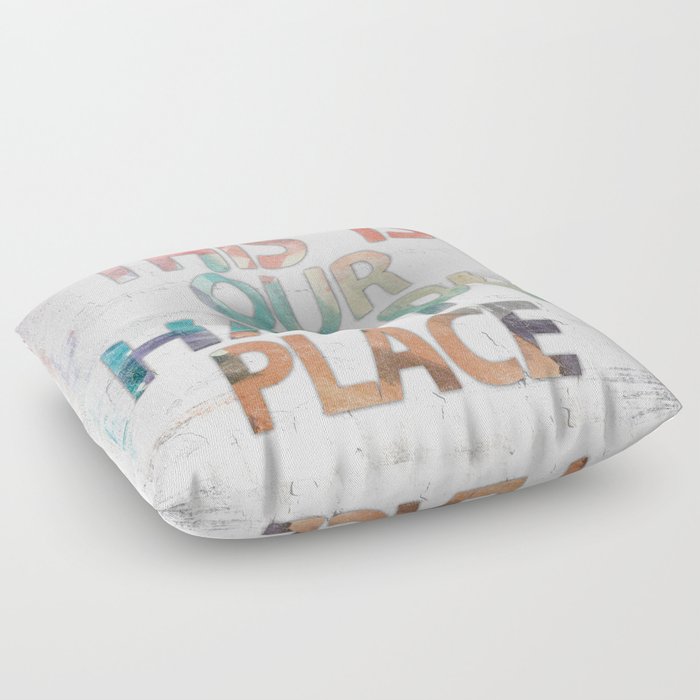 This Is Our Happy Place by Misty Diller Floor Pillow