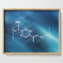 Polyethylene terephthalate or PET Structural chemical formula Serving Tray