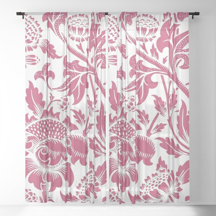 Vintage Floral 40 Sheer Curtain