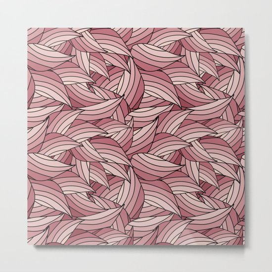 PALE DOGWOOD LEAVES B (abstract flowers nature) Metal Print