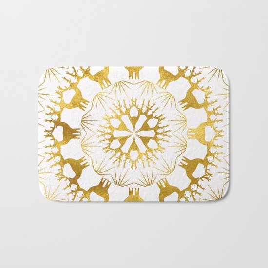 Gold Christmas 05 Bath Mat