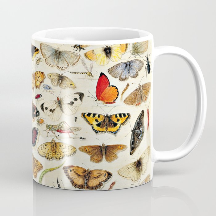 Jan van Kessel the Elder "An Extensive Study of Butterflies, Insects and Seashells" Coffee Mug