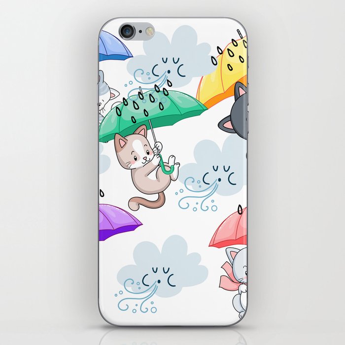 Cats Bad Weather iPhone Skin