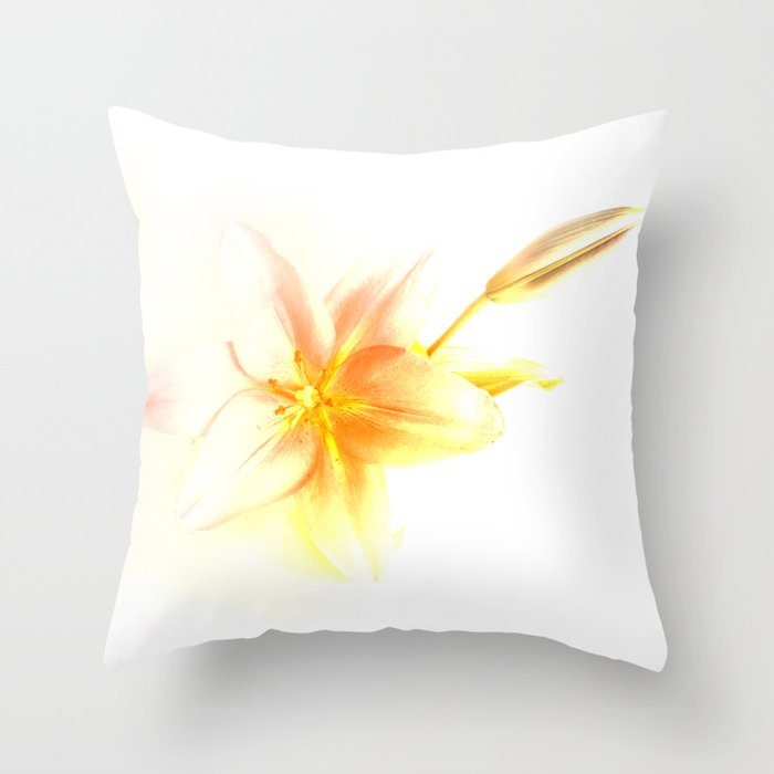 Pink and Yellow Tiger Lily - Dreamy Floral Photography - Flower Art Prints, T-shirts, Phone Cases... Throw Pillow