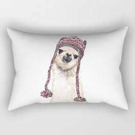 The Llama with Hat Rectangular Pillow