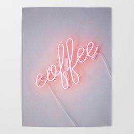 Neon Coffee Poster