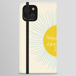 Abstraction_NEW_SUN_HAPPINESS_LOVE_YELLOW_POP_ART_0105AA iPhone Wallet Case