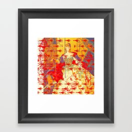 THE ONE BIG QUEEN AND THE MANY LITTLE RED LOBSTERS Framed Art Print