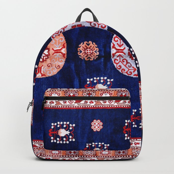 Khotan East Turkestan Floral Rug Print Backpack