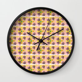 A repeat pattern of abastract design Wall Clock