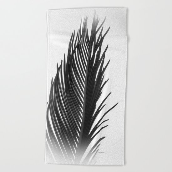 Palm: The Abstract in Black Beach Towel
