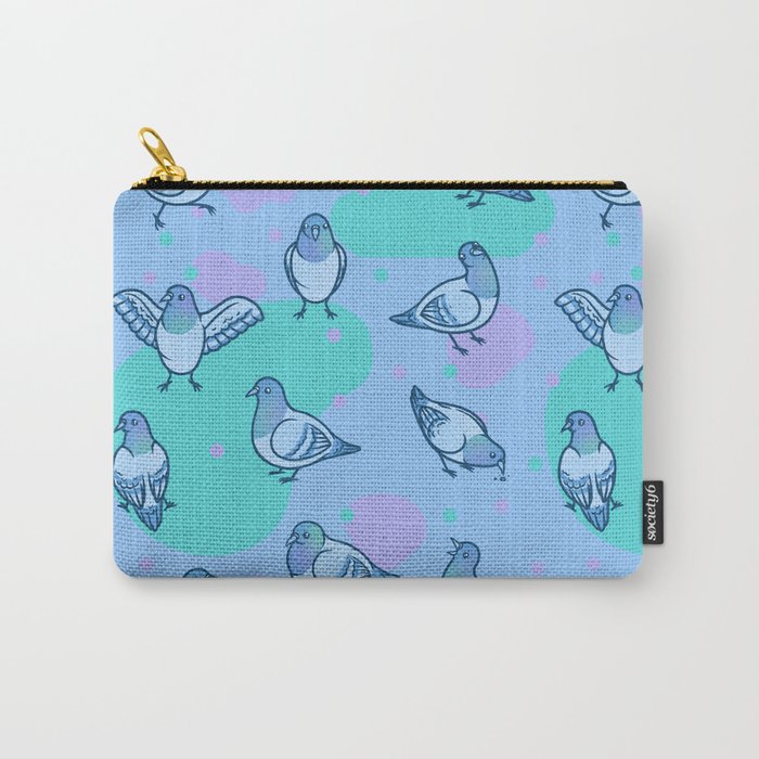 Playful Pigeons Carry-All Pouch