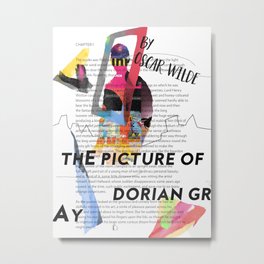 The Picture of Dorian Gray PSTR collage Metal Print | Pop Art, Graphic Design, People, Typography 